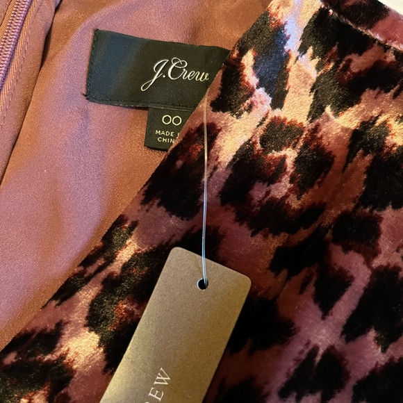NWT J.Crew pink leopard print dress size 00 - Picture 6 of 11